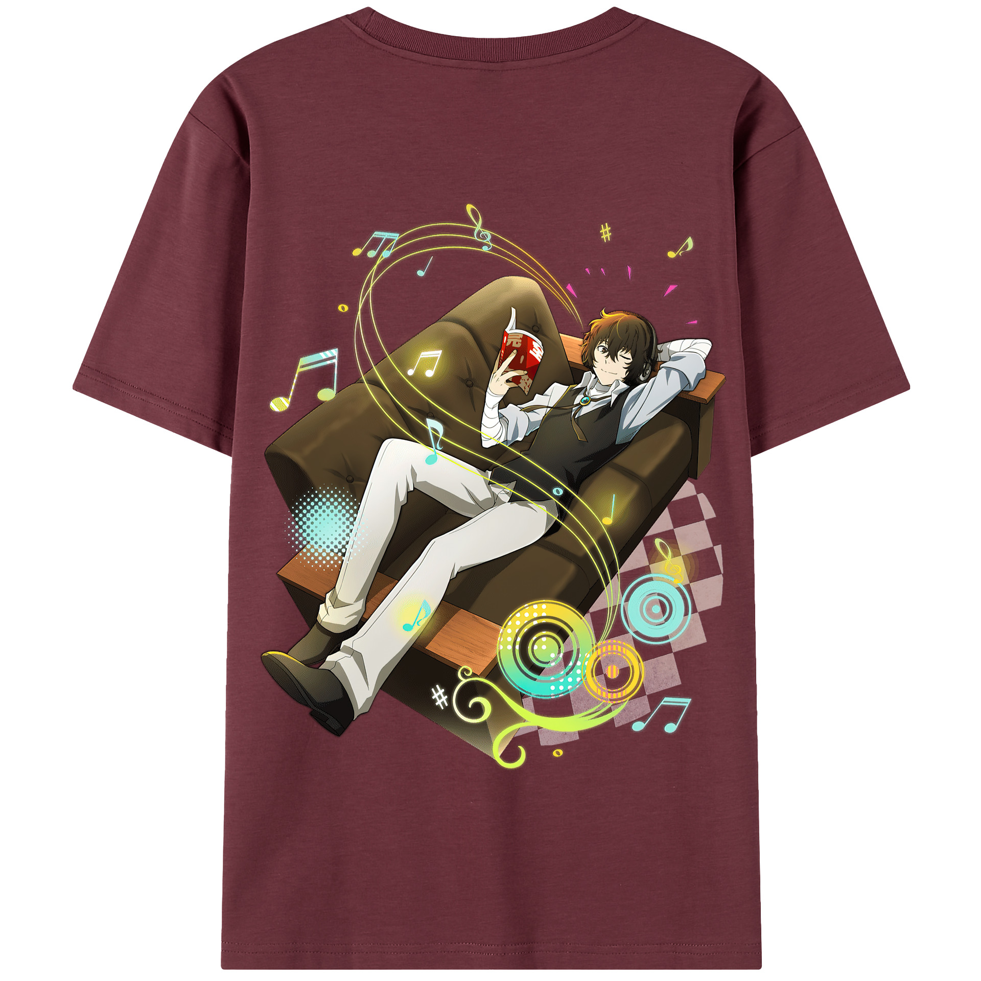 （画像用） 文豪ストレイドッグス Bungo Stray Dogs 綿100％半袖Tシャツ（背面プリント）